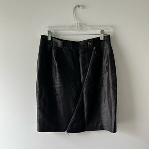 Mischen black ramie/cotton/silk skirt